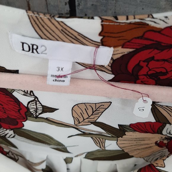 Maroon Floral Blouse - Picture 3 of 4